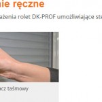 Rolety nadprożowe - STEROWANIE RĘCZNE - Łódź Świat Okien